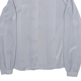 EZ STREET Womens Blouse Grey Long Sleeve Striped S