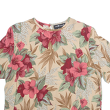 SAG HARBOR Womens Printed Blouse Brown Floral L