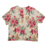 SAG HARBOR Womens Printed Blouse Brown Floral L