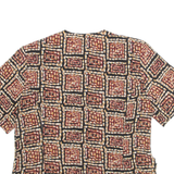 MAPSAY Womens Blouse Brown Crazy Pattern M