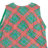 Womens Printed Top Green Sleeveless Crazy Pattern M