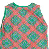 Womens Printed Top Green Sleeveless Crazy Pattern M