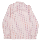 PANTRES Womens Printed Shirt Pink Collared Long Sleeve S