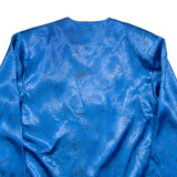 PIERRE CARDIN Womens Printed Shirt Blue Long Sleeve Floral L