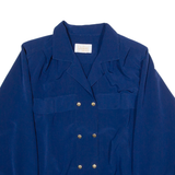 DA-RUE Womens Shirt Blue Collared Long Sleeve M