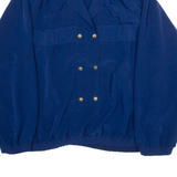 DA-RUE Womens Shirt Blue Collared Long Sleeve M