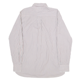 TOMMY HILFIGER Custom Fit Mens Shirt White 80s Striped Long Sleeve M
