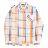 WALDE Swiss MODA Mens Shirt Cream Check Long Sleeve L