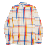 WALDE Swiss MODA Mens Shirt Cream Check Long Sleeve L