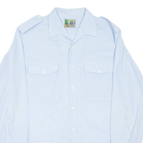 BARBADOS Casual Wear Mens Plain Shirt Blue Long Sleeve L