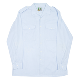 BARBADOS Casual Wear Mens Plain Shirt Blue Long Sleeve L