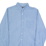 TOMMY HILFIGER Mens Plain Shirt Blue Long Sleeve M