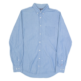 TOMMY HILFIGER Mens Plain Shirt Blue Long Sleeve M