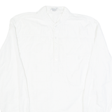ASHANTI Mens Plain Shirt White Long Sleeve S