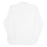 ASHANTI Mens Plain Shirt White Long Sleeve S