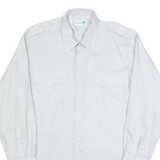 CHEMISERIE FREY Mens Plain Shirt Grey Long Sleeve L