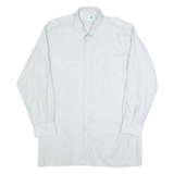 CHEMISERIE FREY Mens Plain Shirt Grey Long Sleeve L