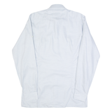 CHEMISERIE FICEY Mens Plain Shirt Blue Long Sleeve S