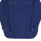 TERGAL RP Mens Plain Shirt Blue Long Sleeve L