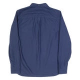 LYLE & SCOTT Mens Plain Shirt Blue Long Sleeve M