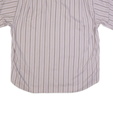 ALBANES Mens Shirt Purple 90s Striped L