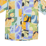 PULL&BEAR Mens Shirt Blue Crazy Pattern S