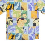 PULL&BEAR Mens Shirt Blue Crazy Pattern S