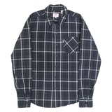LEVI'S Mens Shirt Black Check Long Sleeve S
