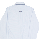 TOMMY HILFIGER Mens Shirt Blue Striped Long Sleeve S