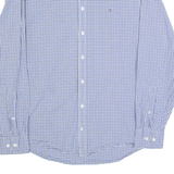 TOMMY HILFIGER Mens Shirt Blue 90s Check Long Sleeve L