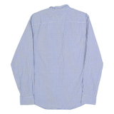 TOMMY HILFIGER Mens Shirt Blue 90s Check Long Sleeve L