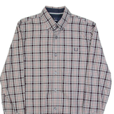 FRED PERRY Mens Shirt Grey Check Long Sleeve XS