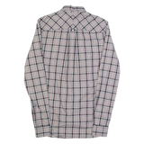 FRED PERRY Mens Shirt Grey Check Long Sleeve XS