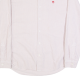 TIMBERLAND Slim Fit Mens Shirt Red Striped Long Sleeve XL