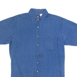 FADED GLORY Mens Shirt Blue 90s Striped M