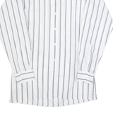 Mens Shirt White Striped Long Sleeve M