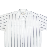 YES Mens Shirt White 90s Striped XL