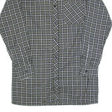 BREMO Mens Shirt Black Check Long Sleeve M