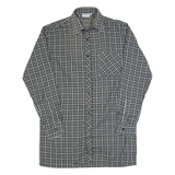 BREMO Mens Shirt Black Check Long Sleeve M