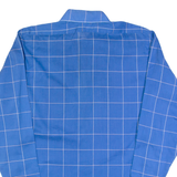 SUNSET Mens Shirt Blue 90s Check Long Sleeve L