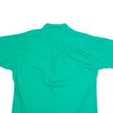 LETS GO Mens Plain Shirt Green 90s L