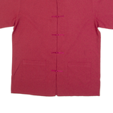 FUH DANG Mens Plain Shirt Red L