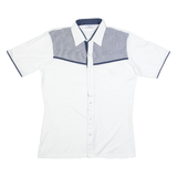 EILLON Mens Plain Shirt White M