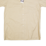 JACK GORON Mens Shirt Beige 90s Crazy Pattern L