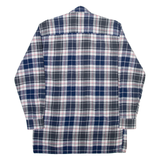 Mens Shirt Blue Check Long Sleeve S