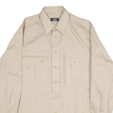 WALBUSCH Mens Plain Shirt Brown Long Sleeve L