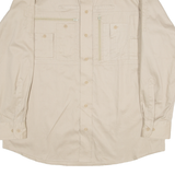 WALBUSCH Mens Plain Shirt Brown Long Sleeve L