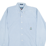 RALPH LAUREN Chaps Mens Plain Shirt Blue Long Sleeve S