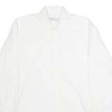 HB Mens Shirt White Striped Long Sleeve L