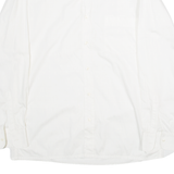 HB Mens Shirt White Striped Long Sleeve L